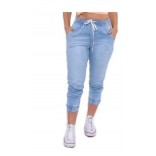Calça feminina jogger jeans cintura alta tamanho P,M-Código 2020